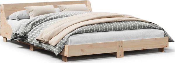 vidaXL Rama κρεβατιού χωρίς στρώμα, 120x200 εκ., μασίφ πεύκο