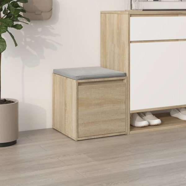 vidaXL Σκαμπό με συρτάρι, χρώμα δρυς σονόμα, 40,5x40x40 cm