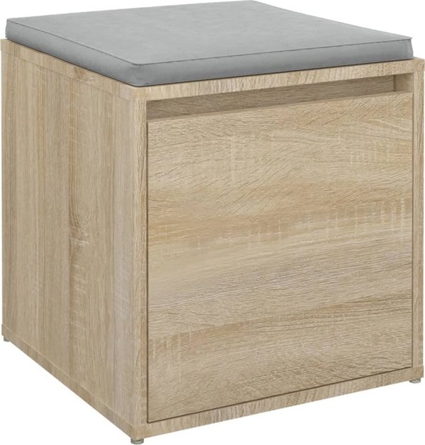 vidaXL Σκαμπό με συρτάρι, χρώμα δρυς σονόμα, 40,5x40x40 cm