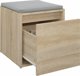 vidaXL Σκαμπό με συρτάρι, χρώμα δρυς σονόμα, 40,5x40x40 cm