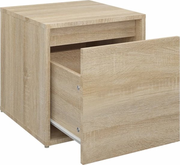 vidaXL Σκαμπό με συρτάρι, χρώμα δρυς σονόμα, 40,5x40x40 cm