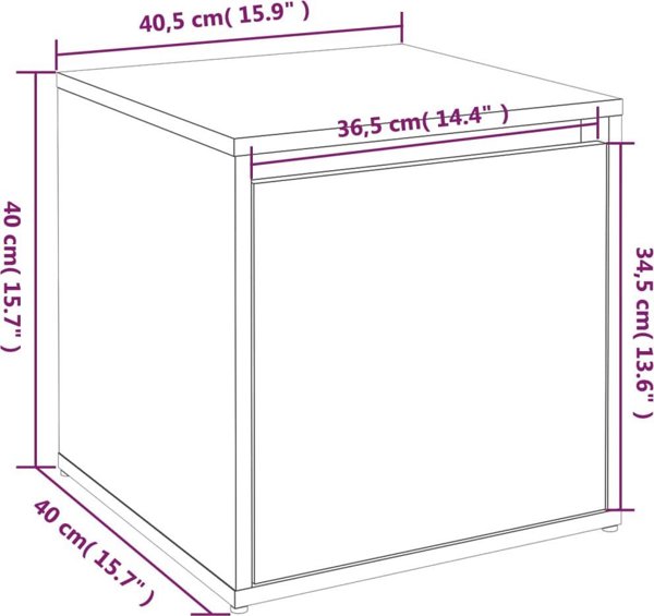 vidaXL Σκαμπό με συρτάρι, χρώμα δρυς σονόμα, 40,5x40x40 cm