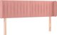 vidaXL Κεφαλάρι κρεβατιού με LED, ροζ, 147x16x78/88 cm, βελούδο