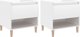 vidaXL Σετ 2 Κομοδίνα Λευκά Μεγάλης Γυαλάδας, 50x46x50 cm