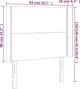 vidaXL Κεφαλάρι Κρεβατιού με LED, μαύρο, 83x16x118/128 cm, υφασμα