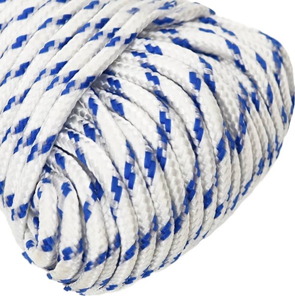 vidaXL Σχοινί ιστιοπλοΐας, λευκό, 4 mm, 25 m, πολυπροπυλένιο