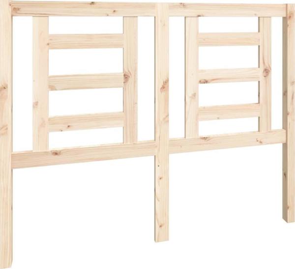 vidaXL Κεφαλάρι κρεβατιού 126x4x100 cm από μασίφ πεύκο