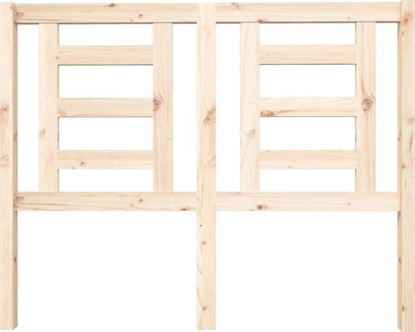 vidaXL Κεφαλάρι κρεβατιού 126x4x100 cm από μασίφ πεύκο