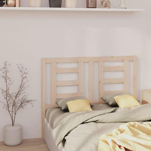 vidaXL Κεφαλάρι κρεβατιού 126x4x100 cm από μασίφ πεύκο
