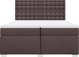 vidaXL Κρεβάτι Continental με στρώμα, καφέ, ύφασμα, 200x200 cm