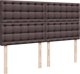 vidaXL Κρεβάτι Continental με στρώμα, καφέ, ύφασμα, 200x200 cm