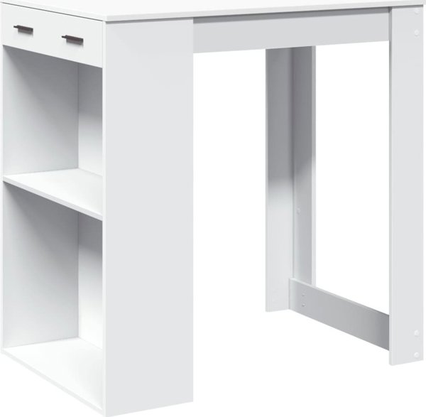vidaXL Ξύλινο μπαρ τραπέζι, λευκό, 102x70x103,5 cm