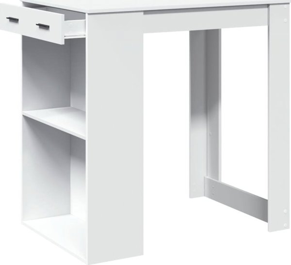 vidaXL Ξύλινο μπαρ τραπέζι, λευκό, 102x70x103,5 cm