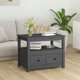 vidaXL vidaXL Stolik kawowy, szary, 71x49x55 cm, lite drewno sosnowe