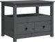 vidaXL vidaXL Stolik kawowy, szary, 71x49x55 cm, lite drewno sosnowe