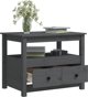 vidaXL vidaXL Stolik kawowy, szary, 71x49x55 cm, lite drewno sosnowe