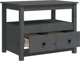 vidaXL vidaXL Stolik kawowy, szary, 71x49x55 cm, lite drewno sosnowe