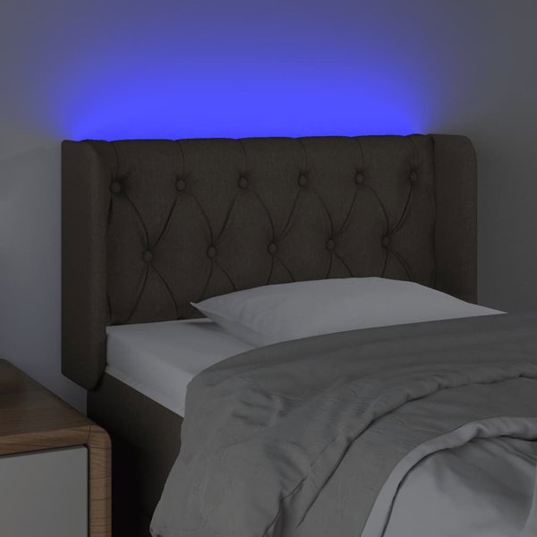 vidaXL Κεφαλάρι κρεβατιού με LED, ταουπέ, 83x16x78/88 εκ., υφασμάτινο