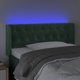 vidaXL LED προσκέφαλο κρεβατιού σκούρο πράσινο 93x16x78/88 cm βελούδο