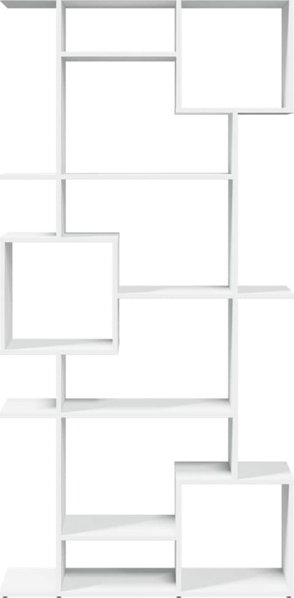 vidaXL Ράφι βιβλιοθήκης, λευκό, 92x29x188 εκ., από ξυλοπαλαιωμένο υλικό