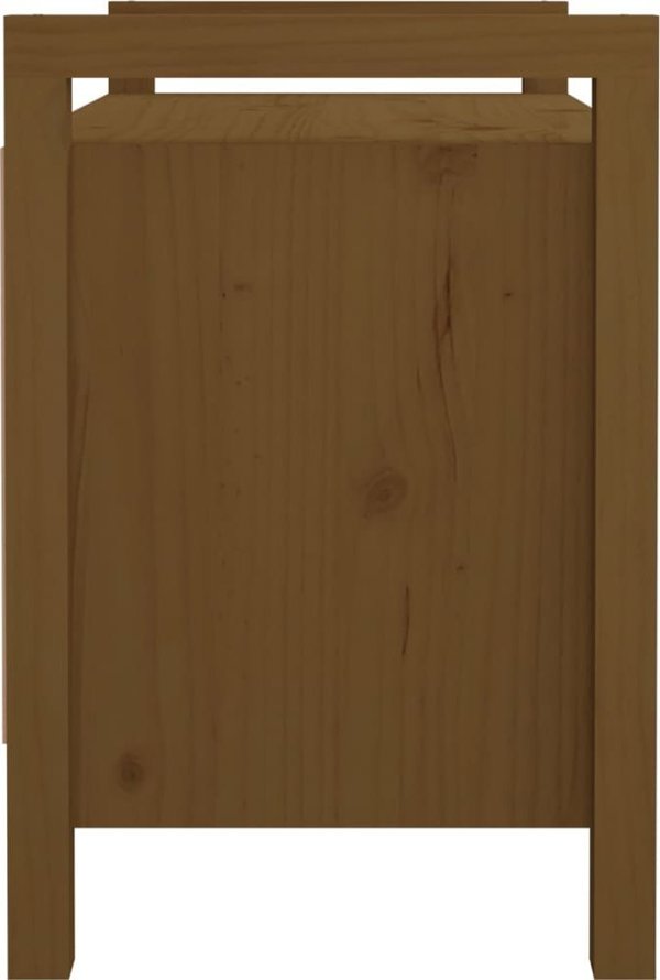 vidaXL Lawka do przedpokoju, midowy braz, 80x40x60 cm, drewno sosnowe