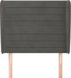 vidaXL Κεφαλάρι uszak σκουρογκρι 93x23x118/128 εκ. βελούδινο