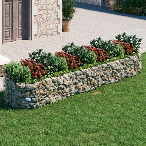 vidaXL Podwyzszona donica gabionowa galwanizowane zelazo 400x100x50 cm