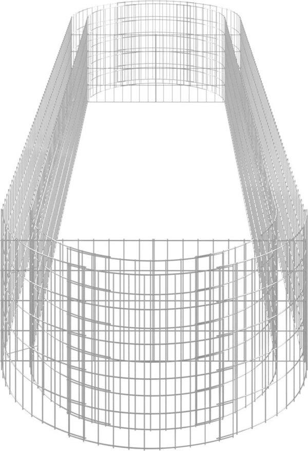 vidaXL Podwyzszona donica gabionowa galwanizowane zelazo 400x100x50 cm