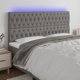 vidaXL Zaglowek do lotka z LED, skouros gkri, 200x7x118/128 cm, ypogeio