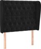 vidaXL Κεφαλοστήριγμα uszak, μαύρο, 103x23x118/128 εκ., βελούδο