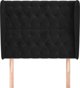 vidaXL Κεφαλοστήριγμα uszak, μαύρο, 103x23x118/128 εκ., βελούδο