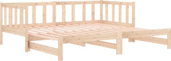 vidaXL Κρεβάτι συρόμενο, 2x(80x200) cm, από μασίφ πεύκο