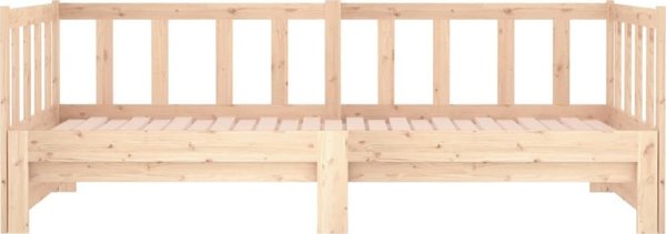 vidaXL Κρεβάτι συρόμενο, 2x(80x200) cm, από μασίφ πεύκο