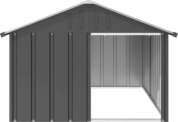 vidaXL vidaXL Buda dla psa, antracytowa, 116,5x153x81,5 cm, stal