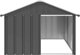 vidaXL vidaXL Buda dla psa, antracytowa, 116,5x153x81,5 cm, stal