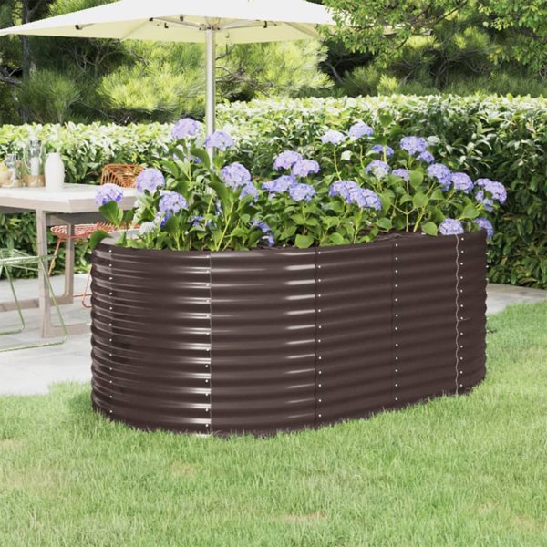 vidaXL vidaXL Donica ogrodowa, malowana proszkowo stal, 175x100x68 cm zielona