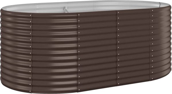 vidaXL vidaXL Donica ogrodowa, malowana proszkowo stal, 175x100x68 cm zielona
