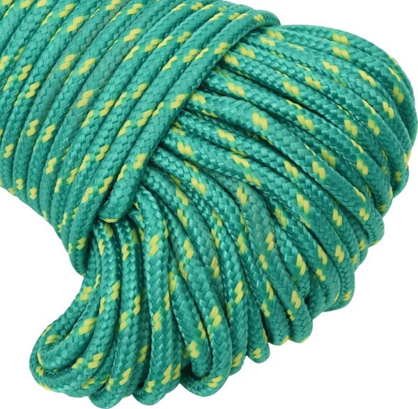 vidaXL Linka zejlarska, zielena, 3 mm, 50 m, polipropilen
