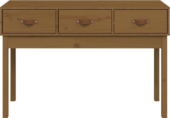 vidaXL Stolik konsolowy miodowy braz 114x40x75 cm drewno sosnowe