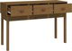 vidaXL Stolik konsolowy miodowy braz 114x40x75 cm drewno sosnowe