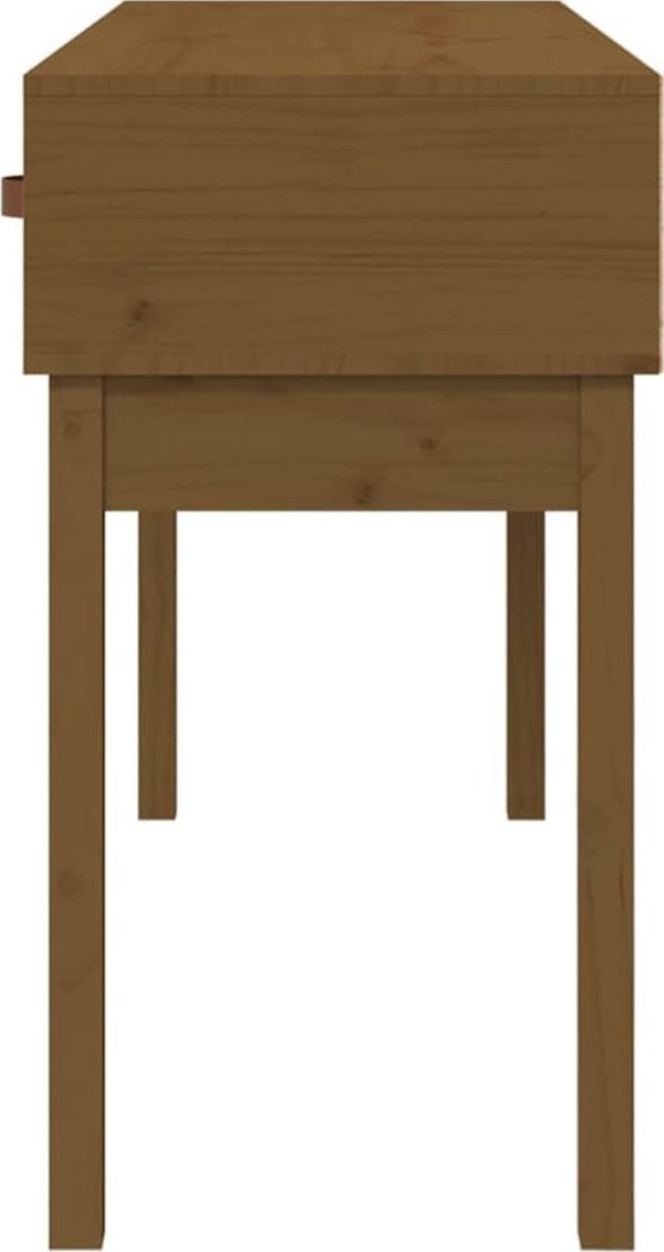 vidaXL Stolik konsolowy miodowy braz 114x40x75 cm drewno sosnowe
