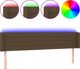 vidaXL Zaglowek do lozka z LED, ciemnobrazowy, 203x16x78/88 cm, tkanina