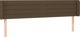 vidaXL Zaglowek do lozka z LED, ciemnobrazowy, 203x16x78/88 cm, tkanina