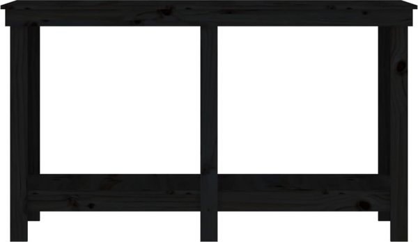 vidaXL Τραπέζι εργασίας, μαύρο, 140x50x80 cm, συμπαγές ξύλο πεύκου