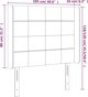 vidaXL Κεφαλαρι κρεβατιου με LED, κρεμι, 103x16x118/128 cm, υφασμα