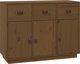 vidaXL Κομόδα, καφέ μέλισσα, 100x40x75 εκ., μασίφ πεύκο