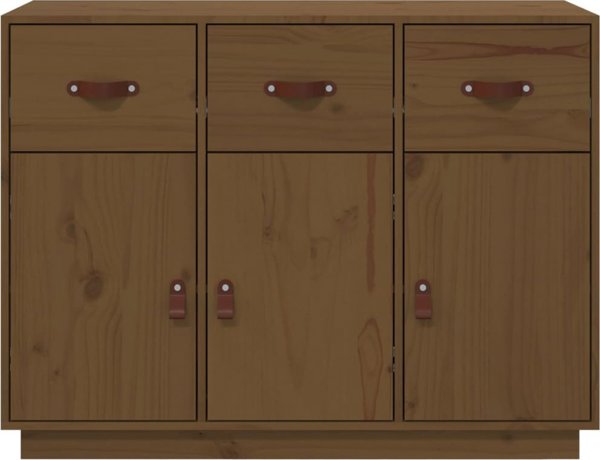 vidaXL Κομόδα, καφέ μέλισσα, 100x40x75 εκ., μασίφ πεύκο