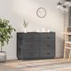 vidaXL vidaXL Komoda, szara, 100x40x75 cm, lite drewno sosnowe