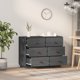 vidaXL vidaXL Komoda, szara, 100x40x75 cm, lite drewno sosnowe