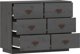 vidaXL vidaXL Komoda, szara, 100x40x75 cm, lite drewno sosnowe